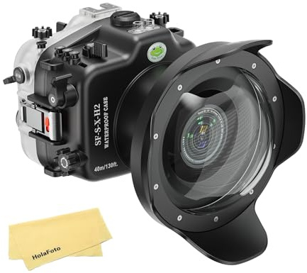 Seafrogs Sf-S-X-H2 [40M/130Ft] Professional Underwater Housing With Wa005F Dome Port Kit, Diving Scuba Waterproof Case For Fujifilm X-H2 Fuji Xh2S For Xc 16-50Mm, Xf18-55Mm, Xf 16-55mm