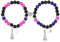 2 Stück Matching TV Girl Armband, Freundschaftsarmbänder Magnetisches Paar-Armband Liebes-Magnetarmbänder Cosplay-Kostüm-Zubehör für Valentinstag Weihnachten Geburtstag Braut Bräutigam