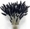 Songjum 120Stück Getrocknete Blumen Hasenschwänze Pampasgras Natürlicher Kaninchenschwanz Getrockneter Blumen Pampasgras Dekor für Wohnkultur Boho Zuhause Dekoration Blumenarrangements（Schwarz）