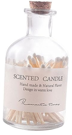 PRETYZOOM Holzstreichholz Im Glas Gefäß Kompakt 50 Stück Klassische Geschenkidee Für Hochzeit Und Duftkerzen Dekoratives Vorratsglas Für Wohnzimmer Und Küche