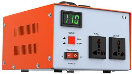 110V to 220V Transformer 220V to 110V Mains Voltage Converter 2000W Step Up and Step Down Transformer, Dual Output Voltage,110Vto220V