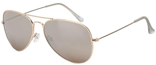 BEZLIT Herren Piloten Sonnenbrille Metall – klassische Flieger-Brille mit UV400 Polycarbonatgläsern, Gold & Silber Rahmen