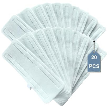20 Stück Wischmopp Tuchset Einwegmopp für Zubehör Dampfreiniger Kärcher Easyfix SC1 SC2 SC3 SC4 SC5 Bodendüse Ersatztücher