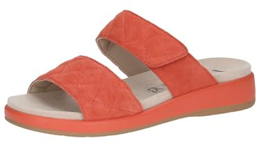 CAPRICE Damen Pantoletten aus Leder mit Klettverschluss