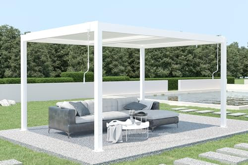 Cazeboo Pergola Bioclimatique Santa 4x3m Aluminium Blanc