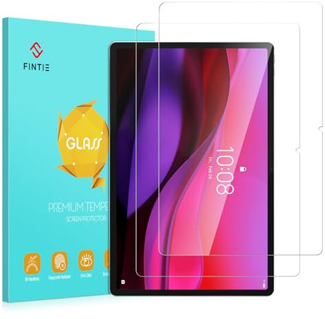 FINTIE Lot de 2 films de protection d'écran pour Lenovo Idea Tab Pro 2025 12,7 / Lenovo Yoga Tab Plus 2025 / Lenovo Tab P12 2023 12,7 - Film de protection d'écran en verre trempé 9H - Transparent HD