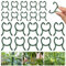 LQTSLFM 100 Stück Pflanzenklammern Grün, Pflanzenclips 2 x 2.6cm und 3 x 3,6cm, Pflanzen Clips für Kletterpflanzen Wiederverwendbar Tomatenclips, Gartenklammern für Unterstützen Pflanzen Gemüse Obst