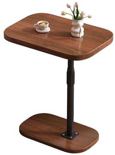 BITUSIC C Shaped Side Table Adjustable Height,360° Swivel Small Side Table End Tables,Sofa Bed Bathroom Study TV Tray C Shaped End Table Food Snack Trays for Eating,15.7x11.8 Inch