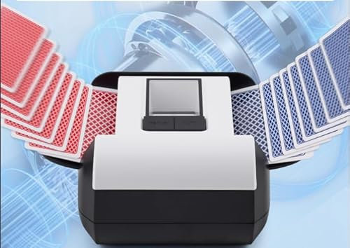 OBLITZON Mélangeur Automatique de Cartes, Électrique, pour 1-2 Jeux de Cartes