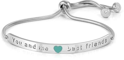 Nomination Bracciale Donna - Collezione Messaggiamo, Acciaio e Zirconi, Lunghezza Regolabile 14-20 cm, Chiusura Scorrevole, Idea Regalo