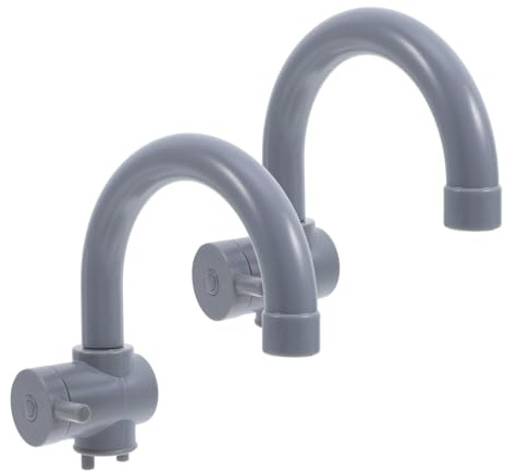 VICASKY Lot De 2 Robinets D'évier De Cuisine : Jouet De Remplacement pour Enfants, Robinets en Plastique Réalistes, Fournitures De Jeu pour La Maison Et Les Activités De Plein Air