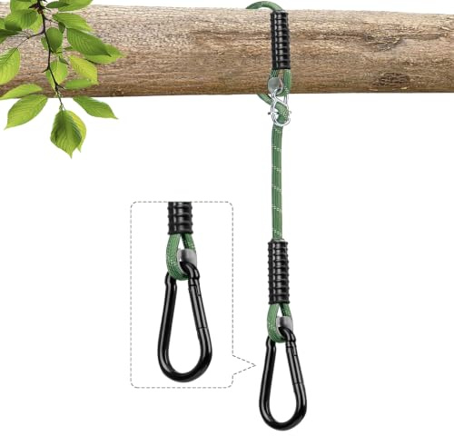 Yyiwhmy Schaukel Befestigung Seil, Hängematte Befestigung Hängesessel Aufhängung, 1.8M Seil mit Karabiner, 450KG für Baum Schaukelbalken Indoor Outdoor Yoga (1 Stück)