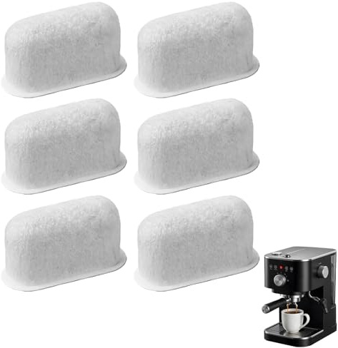 6 Pack Carbon Filter,Charcoal Coffee Machine Water Filters Machines Activated Carbon Accessories Replacements Set,for Replacement Compatible with Dcc-1200 Dcc-3200 and Other Popular Models Cafe