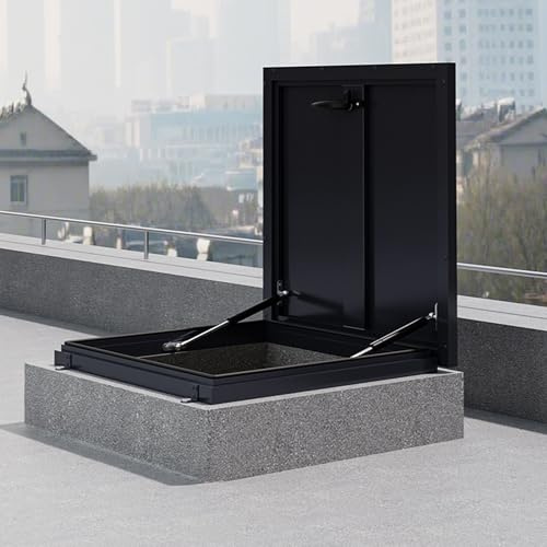 Kgfvesdc AleacióN Aluminio Trampilla Acceso, Con Pestillo Al Techo Acceso Emergencia Ventanas,Cubierta Pozo Para Patio Puerta(Interior:900 * 900mm/Exterior:1010 * 1010mm/Dimensiones Personalizables)