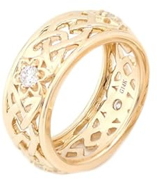 Grewod Verlobungsringe Paar 9K/14K/18K Gold Vintage Hohl mit Moissanite Ring Trauringe Schmuck Größe 47-67