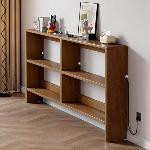 yurstcggh Table Console Fine,Console Meuble,Console Entree,Table de Couloir D'entrée,étagère de Rangement étroite en Bois,avec étagères de Rangement pour Salon,Couloir 100×15×86cm