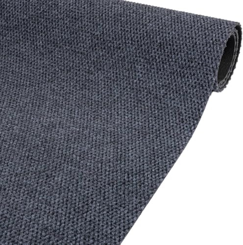 ANRO Schmutzfangmatte Meterware Teppichläufer Schmutzfangläufer Teppichboden BOB Bodenbelag robust rutschfest Auslegware für Eingang Flur Büro Keller 160 x 120 cm Grau