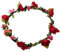 Butterme Damen Mädchen Blumen Stirnband Haarband Kopfband Krone Boho Blumenhaar Dekoration für Garland Wedding Festival Party Travel (Rot)