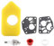Carburatore Diaframma Guarnizione Filtro Aria Primer Bulb Candela Kit per Briggs e Stratton Molti Piccoli Motori