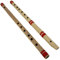 Whitewhale Lot de 2 flûtes indiennes Bansuri en bambou – Comprend 2 flûtes : Fipple & Transverse – Instruments de musique indiens pour usage professionnel