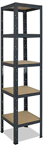 shelfplaza Home 180x60x60cm Schwerlastregal anthrazit mit 5 Böden x 175kg | Kellerregal · Lagerregal · Metallregal · Regale für Kellerraum · Steckregal · Abstellraum Regal
