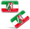 Biomar Labs® 2 x Aufkleber 3D Gel Silikon Stickers Nordrhein-Westfalen Nordrhein Westfalen Flagge Fahne Deutschland Flag Länderflagge Auto Motorrad Fahrrad Fenster Tür PC Handy Tablet Laptop F 100 Z*