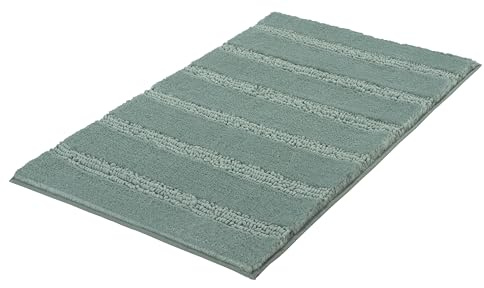 Kleine Wolke Badteppich Monrovia Maledivia 60 x 100 cm | OEKO-TEX zertifiziert, rutschhemmende Unterseite, für Fußbodenheizung, maschinenwaschbar, 100% Polyester