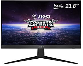 MSI Optix G241 Esports Gaming IPS Monitor - 23.8 Inch, 16:9 Full HD (1920 x 1080), IPS, 144Hz, 1ms, FreeSync Premium,Wide Color Gamut,Night Vision,Anti-Flicker, Less Blue light,Black