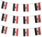 Ägyptische Flaggen, kleine Schnur, Mini-Flagge, Wimpel, Banner Dekorationen
