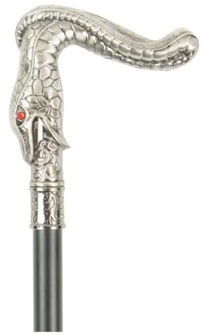 Horror-Shop Spazierstock mit Schlangengriff als Kostümzubehör für Halloween