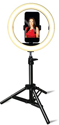 Dracast Halo Plus Series LED100 Bicolor Compact Foldable Ring Light and Mini Stand Kit