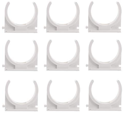 DOITOOL Lot de 100 Clips Ø32 mm en Forme de U - Cable Electrique Blanc en Plastique - Clips Cable pour Tube Irl Tube Pvc ( Style Aléatoire )