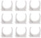 DOITOOL Lot de 100 Clips Ø32 mm en Forme de U - Cable Electrique Blanc en Plastique - Clips Cable pour Tube Irl Tube Pvc (Style Aléatoire)