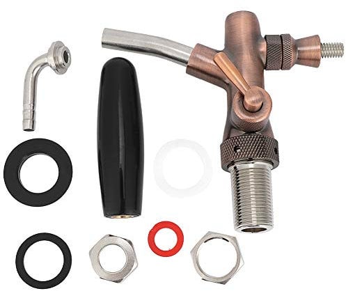 Grifo de barril de cerveza, MAGT G5/8 rosca, color bronce, grifo de barril de cerveza ajustable para bares en casa, restaurantes