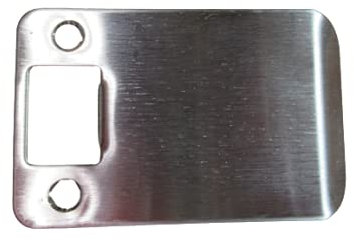 Don-Jo 9103-630 RC Extended Lip Strike Plate in Stainless Steel 3 1/2 Overall Length (3 from Screw Holes)