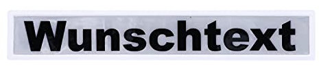 Rückenschild Wunschtext - 30 x 5cm - weiß