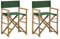 vidaXL 2X Regiestuhl Klappbar Gartenstuhl Klappstuhl Gartensessel Stuhl Sessel Faltstuhl Campingstuhl Terrassenstuhl Balkonstuhl Grün Bambus Stoff