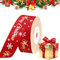 Geschenkband Weihnachten, 9M Rot Weihnachtsbänder mit Schneeflocke für Basteln Weihnachten Satinband Ripsband Schleifenband Dekoband für Weihnachtskuchen Karten Kränze Weihnachtsbaum (25 mm)