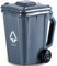 ZONSUSE Wheelie Bin Ceramic Mug, Trash Can Bin Cup, Funny Rubbish Bin Mug, Recycle Bin Mug, Dustbin Mug, Creative Holiday Gifts for Men and Women, 400ML (Grey)