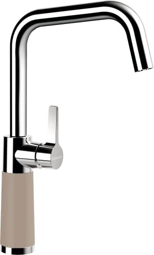 SCHOCK Küchenarmatur SC-530 Twilight – braune CRISTADUR Hochdruck Armatur mit Festauslauf und Standard Norm-Anschlüssen