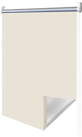 Jiubiaz Verdunkelungsrollo Klemmfix ohne Bohren 80cm x 160cm Beige Verdunklungsrollo Fensterrollo Rollo Seitenzugrollo Klemmrollo für Fenster & Tür