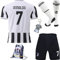 BlackAzat 2221/2222 Heim #7 Football Fußball Kinder Trikot Shorts Socken Set Jugendgrößen (Weiß,22)