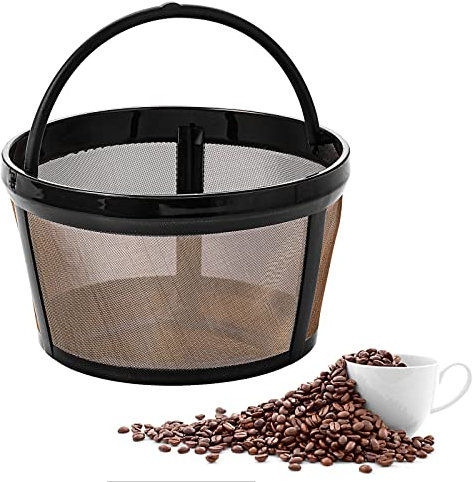 Prasacco Wiederverwendbarer Kaffeefilter, 4 Tassen Korb, Kaffeefilter, Ersatz-Kaffeefilter, Permanentfilter, Kaffee-Ersatz-Kaffeefilter für Mr. Coffee Kaffeemaschinen und Brauer (1 Stück)