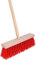 Synx Tools Harter Besen Rot - Gartenbesen -Nylon - 30 cm - Straßenbesen - Besen - Veger - Outdoor Besen mit Stiel 150 cm