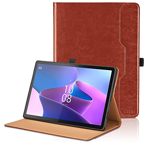 Funda para Lenovo Tab P11 Pro 2nd 2022 11.2 Pulgadas PU Leather Ángulos Ajustables Tablet Case con Supporto Funzione y Pocket, Auto Reposo/Activación - Marrón