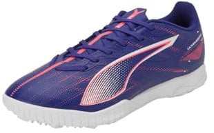 PUMA Unisex Ultra 5 Play TT Soccer Shoe, Lapis Lazuli White-Sunset Glow, 10.5 UK
