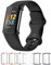 LOKEKE Kompatibel mit Fitbit Charge 6 Schutzhülle, vollständige Abdeckung, TPU-Schutzhülle, kompatibel mit Fitbit Charge 6/5 (TPU, schwarz)