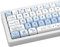 JOLINTAL 130 Keys Cute Puppy Key Caps, Blue and White PBT Keycaps Kawaii MOA Profile Key Caps, Five-Sided Dye-Sub Custom Keycaps for Mechanical Keyboard