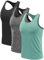 Ymmchy Herren Sport Tank Top Ärmelloser Muskelshirt Gym Tanktop Fitness Quick Dry Achselshirt Training Unterhemd 3er Pack Schwarz/Grau/Armeegrün XL