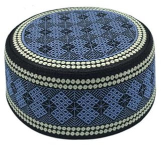 NICEYEA Männlicher Muslimischer Gebetshut mit Stickerei Kufi Rund Stickerei Ramadan Cap Türkei Skull Cap Prayer Namaz Beanie Türkisch Arabisch Islamische Hijab Islam Mann Stickerei Hut